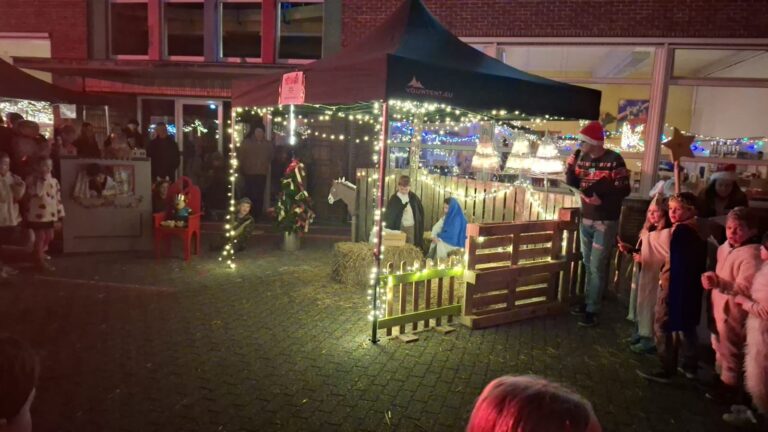 Kerstverhaal uitbeelden tijdens ‘Kerstvelde’