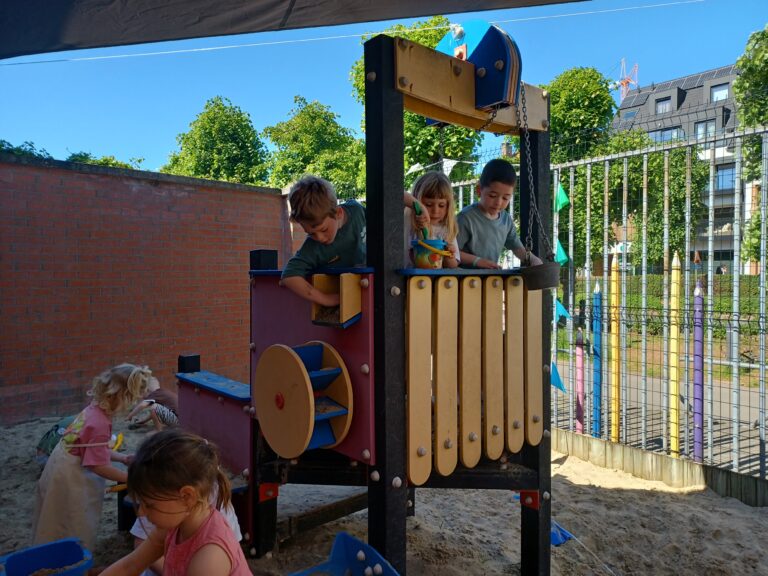 In de zandbak